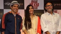 Farhan Akhtar & Sonam Kapoor Launches Bhaag Milkha Bhaag on Home Video