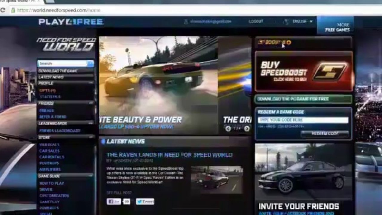 NFS World Hack [Boost and Money and Powerups and more] [2013] Original Link