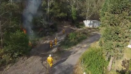 Aerial footage of Australia fires