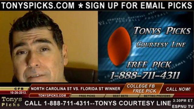 Florida St Seminoles vs. North Carolina St Wolfpack Pick Prediction NCAA College Football Odds Preview 10-26-2013