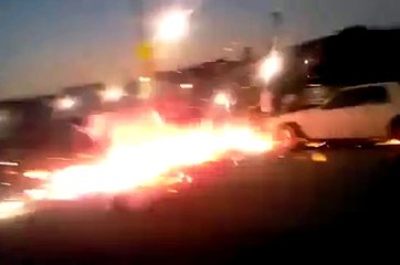 Bootleg Firework Fail Explosion Caught on Tape!!