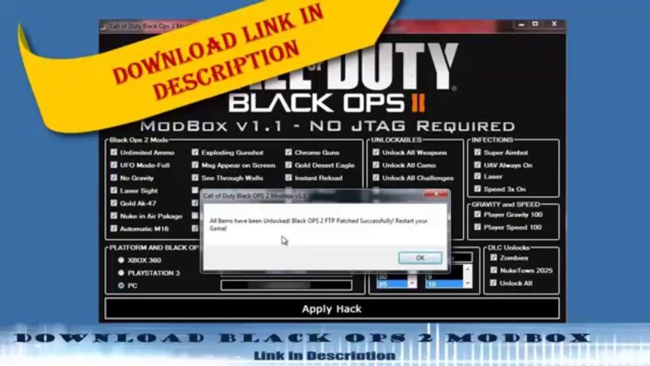 (New)COD Black Ops 2 Unlock Everything Hack Glitch PS3 TUTORIAL 2013 update
