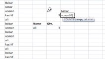 Learn Excel Countif Formula in Excel 2007 Class 7th In Urdu and Hindi