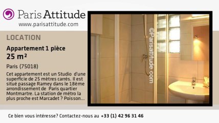 Appartement Studio à louer - Jules Joffrin - Mairie du 18ème, Paris - Ref. 1550