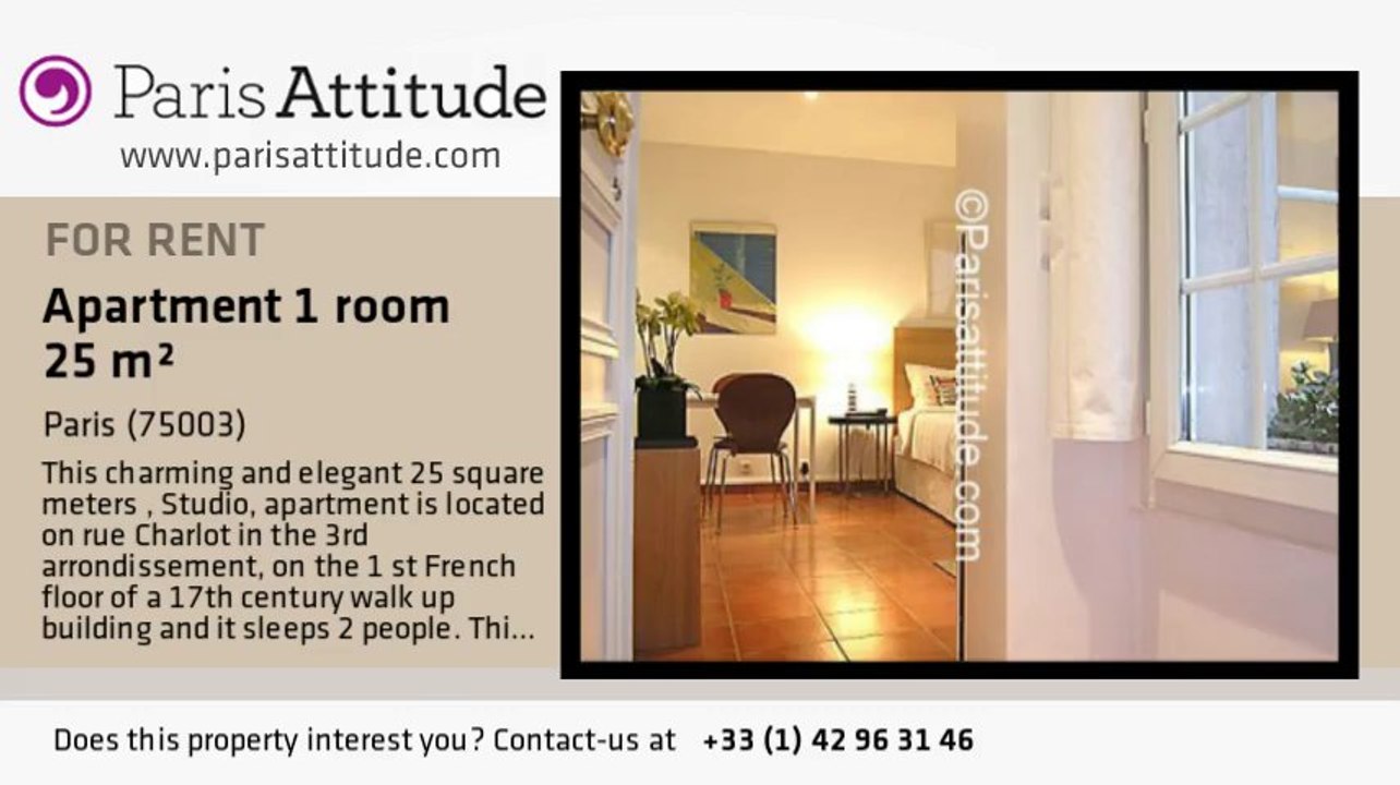 Studio Apartment for rent - Temple, Paris - Ref. 6999