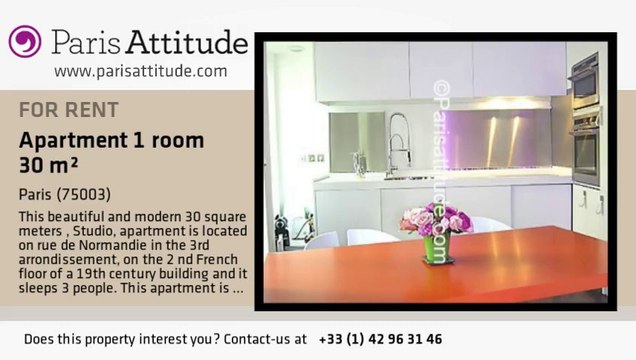 Studio Apartment for rent - Temple, Paris - Ref. 7217