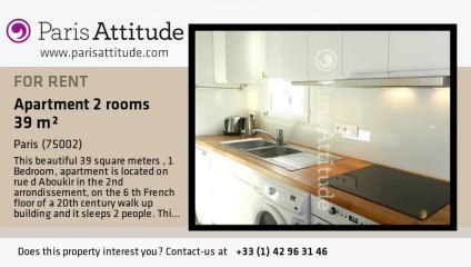 1 Bedroom Apartment for rent - Montorgueil, Paris - Ref. 8132