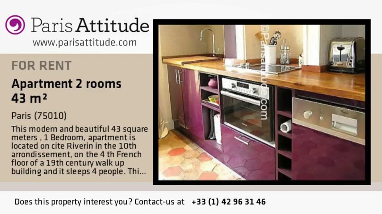 1 Bedroom Apartment for rent - République, Paris - Ref. 7407