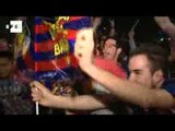 Thousands celebrate Barcelona league title win