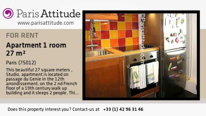 Studio Apartment for rent - Reuilly Diderot, Paris - Ref. 3068
