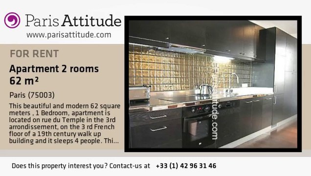 1 Bedroom Apartment for rent - Temple, Paris - Ref. 5866