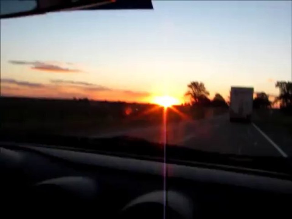 Laurie and Charly driving in Uruguay, South America