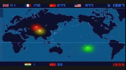 time lapse video of world nuclear explosions