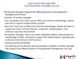Sap Solution Manager(SM)CERTIFICATION TRAINING IN UAE@magnifictraining.com