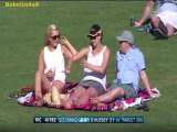 Girl imitating s.e.x at the cricket. So funny..