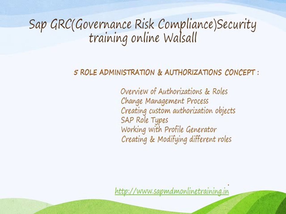 Sap GRC(Governance Risk Compliance) Security  Training online  Walsall
