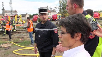 Le SDIS03 et la SNCF en exercice ORSEC à Moulins