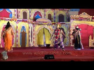 The battle between Lord Ram and demon king Raavan - At Lav Kush Ramlila