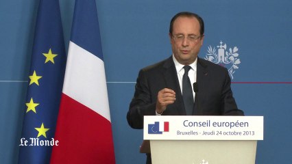 NSA : François Hollande promet un "cadre commun de coopération d'ici la fin de l'année"