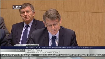 TRAVAUX ASSEMBLEE 14EME LEGISLATURE : Audition de M. Vincent Peillon, ministre de l’Education nationale