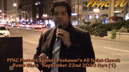 FPAC Protesting against the bomb b;ast in Peshawar's "All Saints Church" September 23rd 2013
