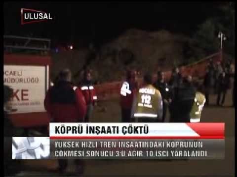 KÖPRÜ İNŞAATI ÇÖKTÜ 10 İŞÇİ YARALI
