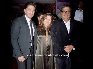 Aishwarya, Shah Rukh  at Subhash Ghai's party.