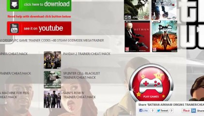 Batman: Arkham origins trainer, cheat and cheat codes PC
