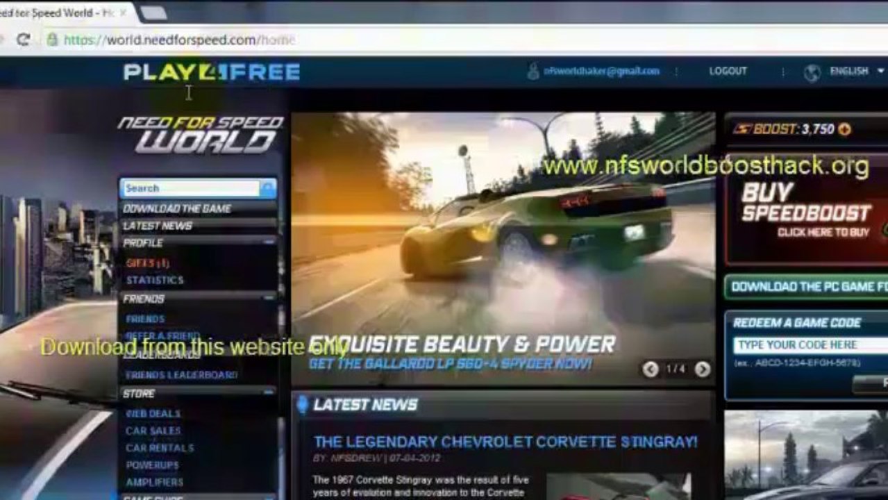 NFS World Hack [Boost and Money and Powerups and more] [2013] Original Link
