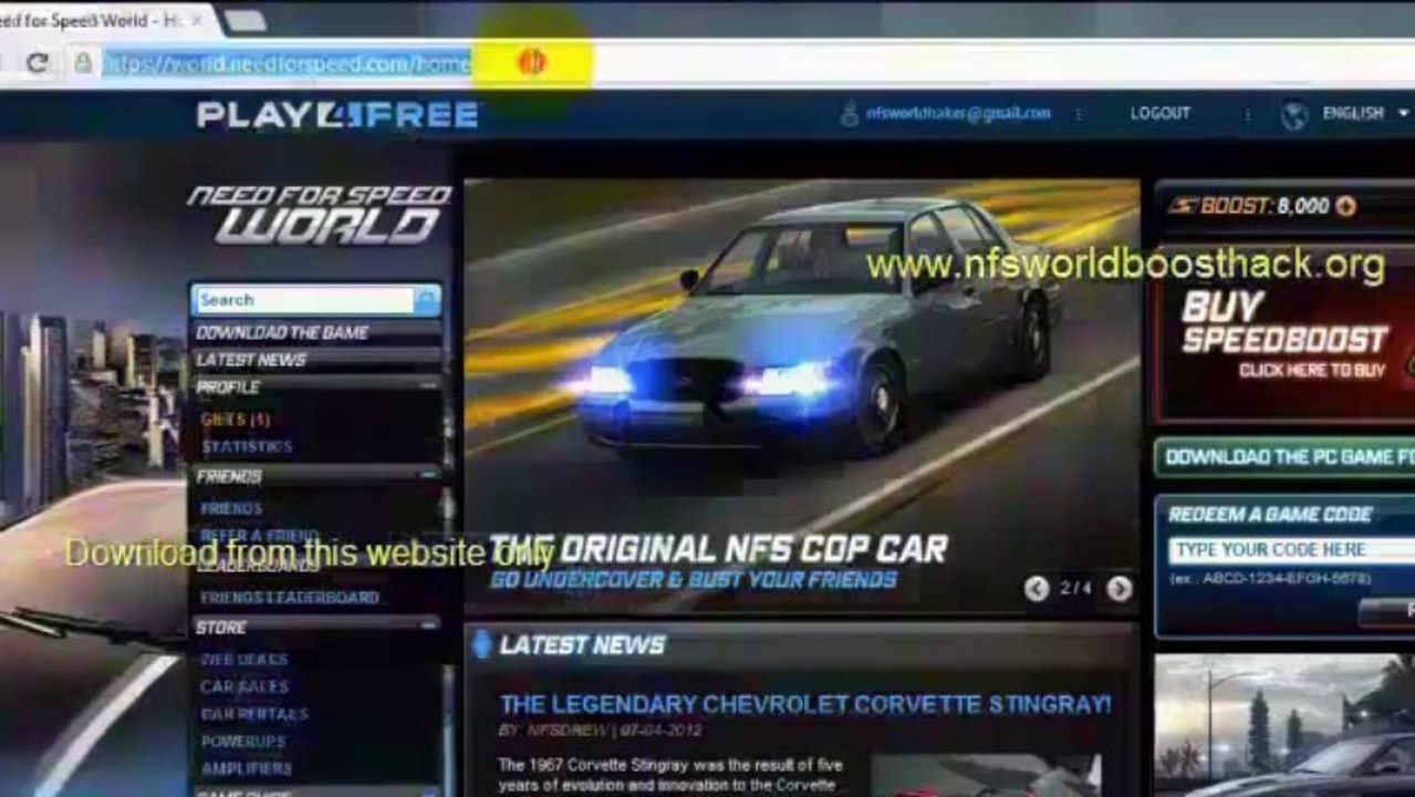 NFS World-New Hack Boost + 25.000 Boost + BMW Redeem Code