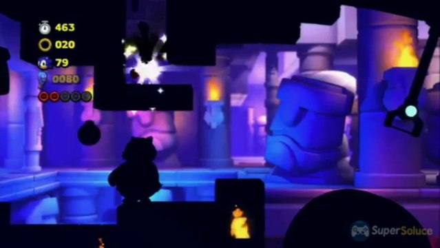 Soluce Sonic Lost World - Silent Forest Zone 4 : 5 anneaux rouges / red star rings