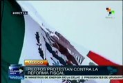 Protestan pilotos mexicanos ante aumento de combustible para turbinas