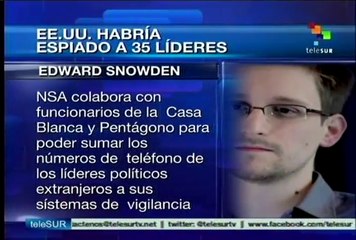 Snowden revela que EE.UU. espió a 35 líderes mundiales