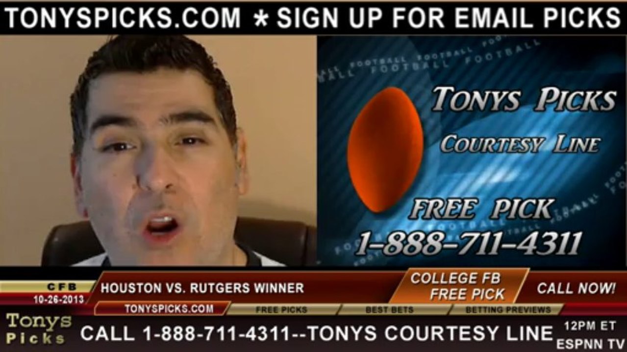 Rutgers Scarlet Knights vs. Houston Cougars Pick Prediction NCAA College Football Odds Preview 10-26-2013