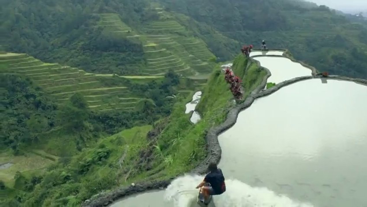 Du Wake-skate dans le plus bel endroit du monde : Rizières de Philippines...