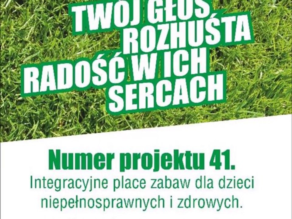 Twój głos rozhuśta radość w ich sercach
