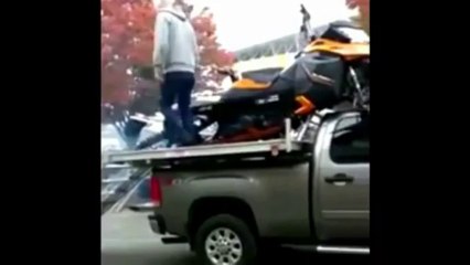 how not to load a snowmobile