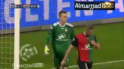85' Doelpunt Hakim Ziyech, N.E.C. - sc Heerenveen, 2-1