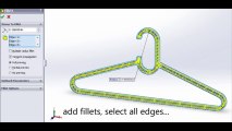 Tutorial: How to create a cloth hanger (using extrude) in SolidWorks 2013,, HD