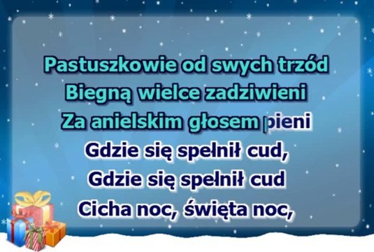 Kolęda - Cicha noc - linia melodyczna