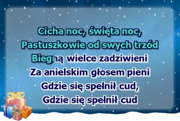 Kolęda - Cicha noc - wersja chóralna, szybsza - z linią melodyczną