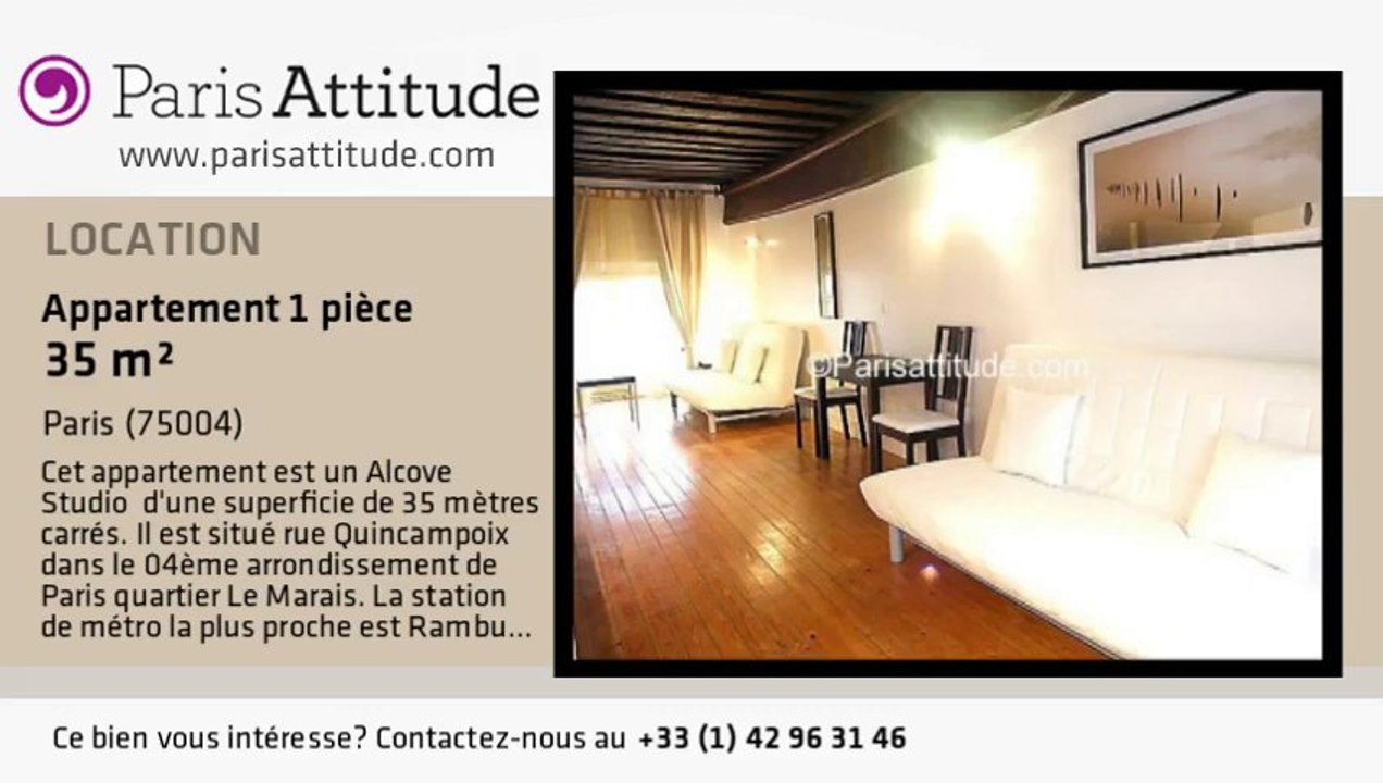 Appartement Alcove Studio à louer - Centre George Pompidou, Paris - Ref. 4256