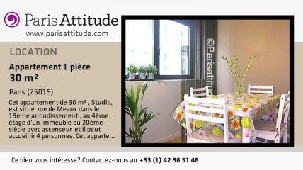 Appartement Studio à louer - Canal de l'Ourcq, Paris - Ref. 5703