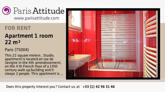 Studio Apartment for rent - St Paul, Paris - Ref. 3681