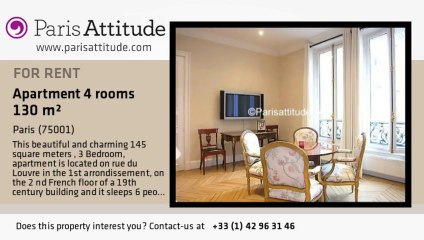 3 Bedroom Apartment for rent - Palais Royal, Paris - Ref. 7045