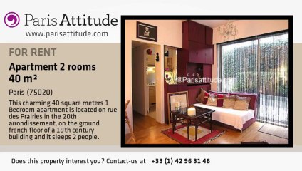 1 Bedroom Apartment for rent - Père Lachaise, Paris - Ref. 4043