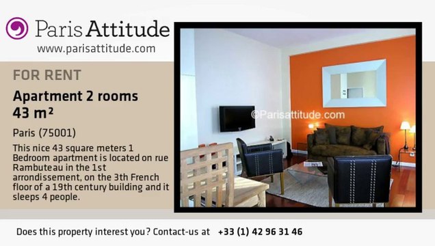1 Bedroom Apartment for rent - Centre George Pompidou, Paris - Ref. 1850