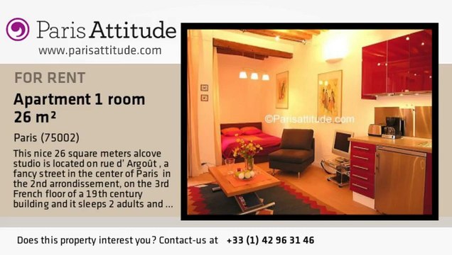 Alcove Studio Apartment for rent - Montorgueil, Paris - Ref. 977