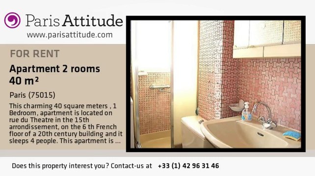 1 Bedroom Apartment for rent - Beaugrenelle, Paris - Ref. 6793