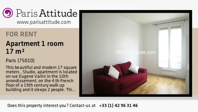 Studio Apartment for rent - Canal St Martin, Paris - Ref. 7099